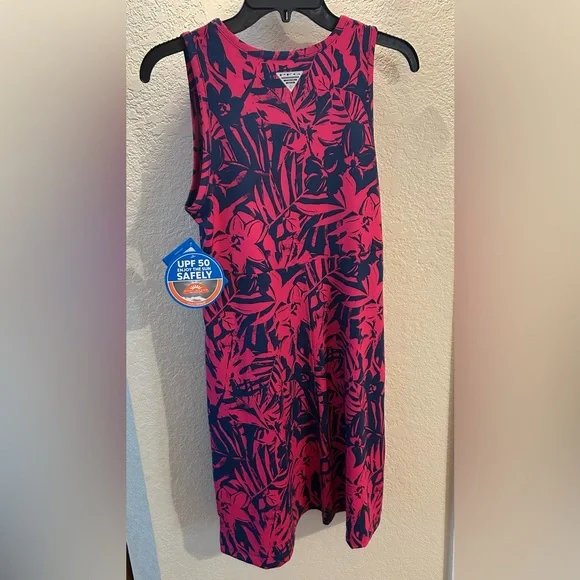 Columbia Pink and Blue Patterned Dress - Picture 2 of 4